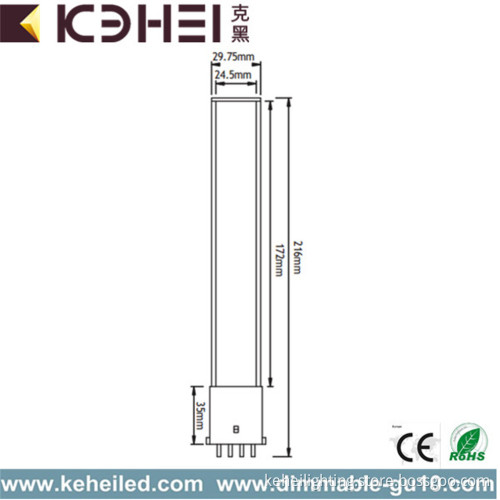 2G7 4 Pins 4000K 8W Tube LED Replacement